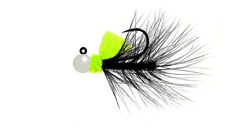 Hawken Fishing Aerojig Nightmare Chartreuse Steelhead Jig, 1/8-Oz