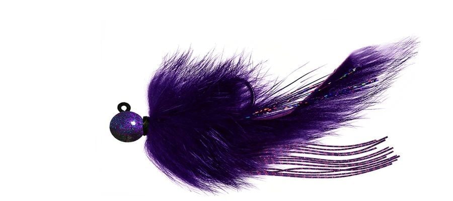 Hawken Fishing Aerojig Twitching Black With Purple Body Jig, 3/8-Oz