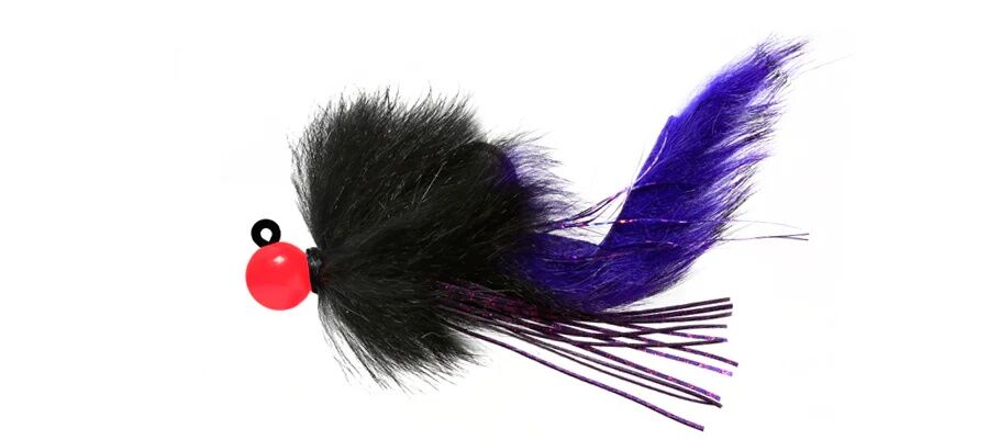 Hawken Fishing Twitching Jig Cerise with Black/Purple, 3/8-Oz