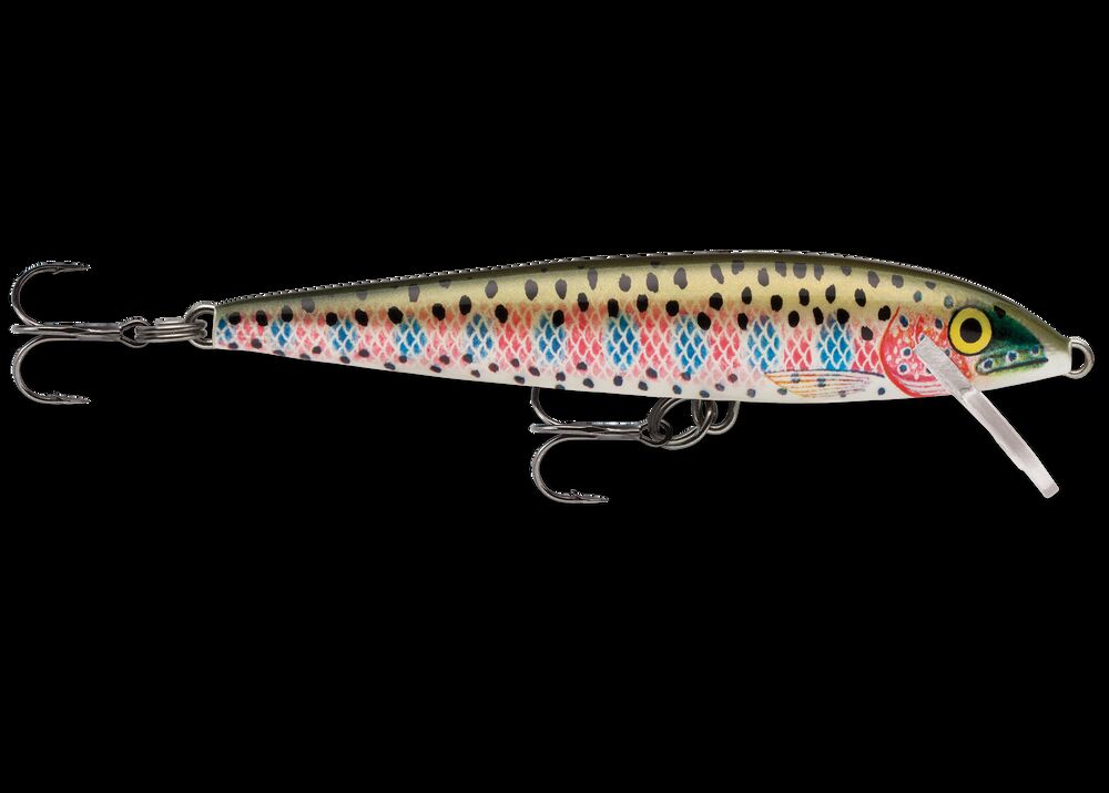 Original Floating F09RT Hard Bait Lure Wood Rainbow Trout 3.50 Overall Length 0.1875 oz