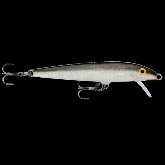 Original Floating® F09S Hard Bait Lure Wood Silver 3.50 Overall Length  0.1875 oz