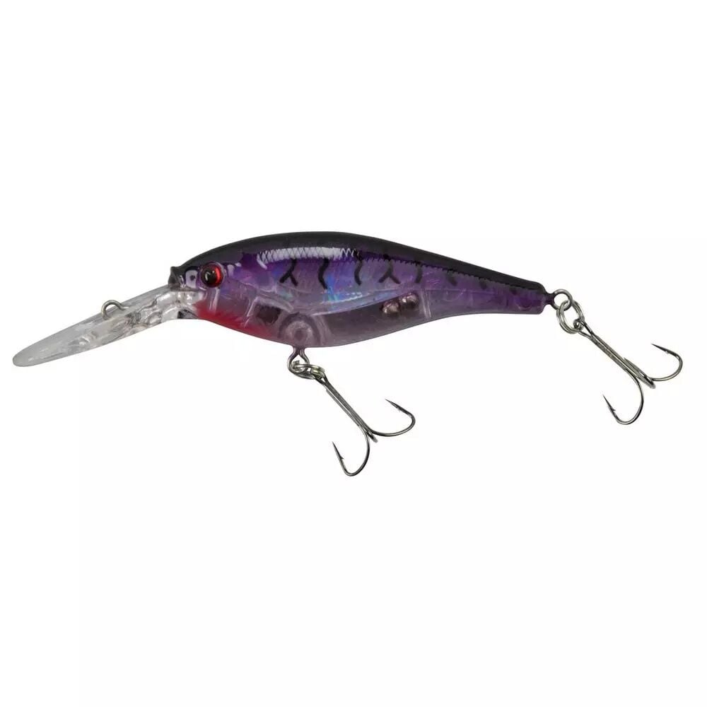 Berkley Flashy Purple Tiger Flicker Shad Bait, Size 7, 5/16-Oz, 2 3/4-In