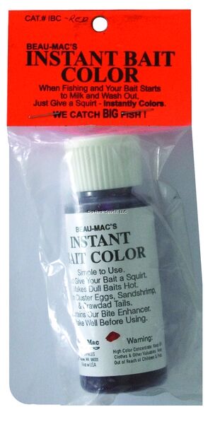 Beau-Mac Red Instant Bait Color with Bite Enhancer, 2-Oz
