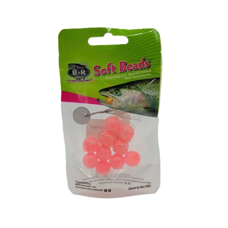 BnR Tackle Soft Bead Mottled Pink, 16mm, 10-Pk