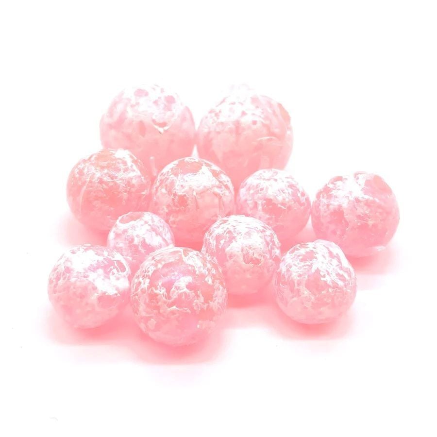 BnR Tackle Soft Bead Mottled Pink, 16mm, 10-Pk