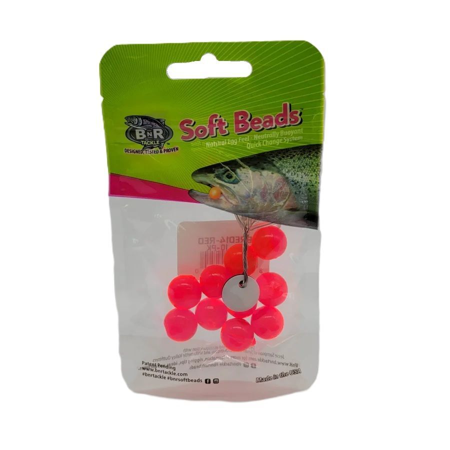 BnR Tackel Soft Bead Red, 16mm, 10-Pk