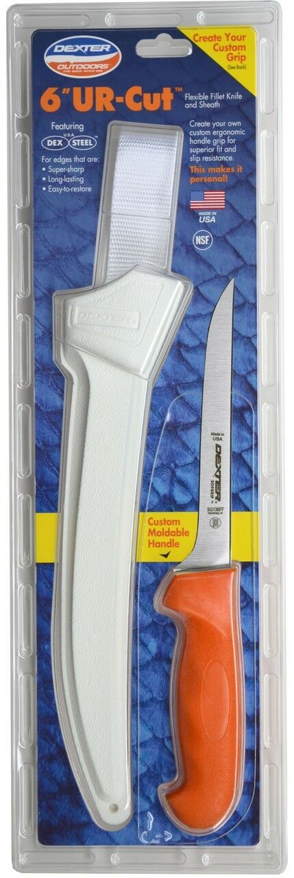 Dexter Russell UR-Cut 6 Flexible Fillet Knife Moldable Handle & Sheath 24663 UC136FF-WS1-PCP