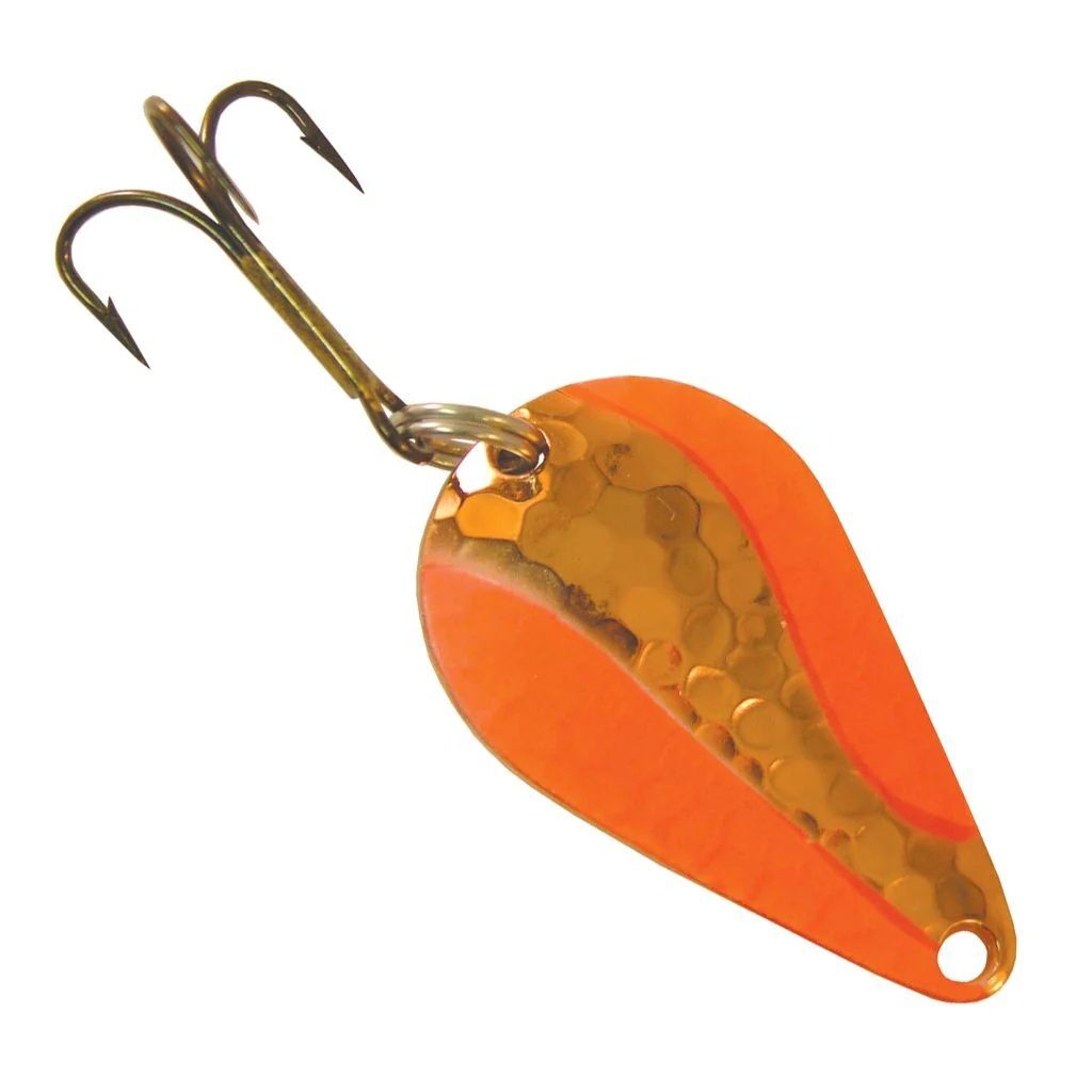 Acme Tackle Stee-Lee Fluorescent/Copper Spoon, 1/2-Oz
