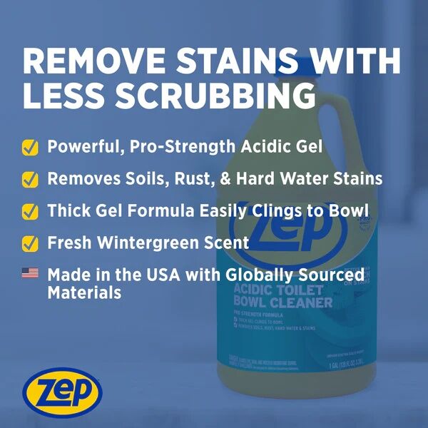Zep Acidic Toilet Bowl Cleaner, 1-Gal