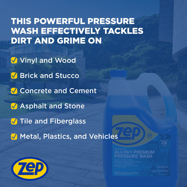 Zep All-In-One Pressure Wash Cleaner, 1.35-Gal