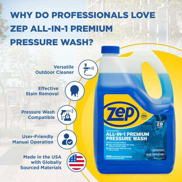 Zep All-In-One Pressure Wash Cleaner, 1.35-Gal