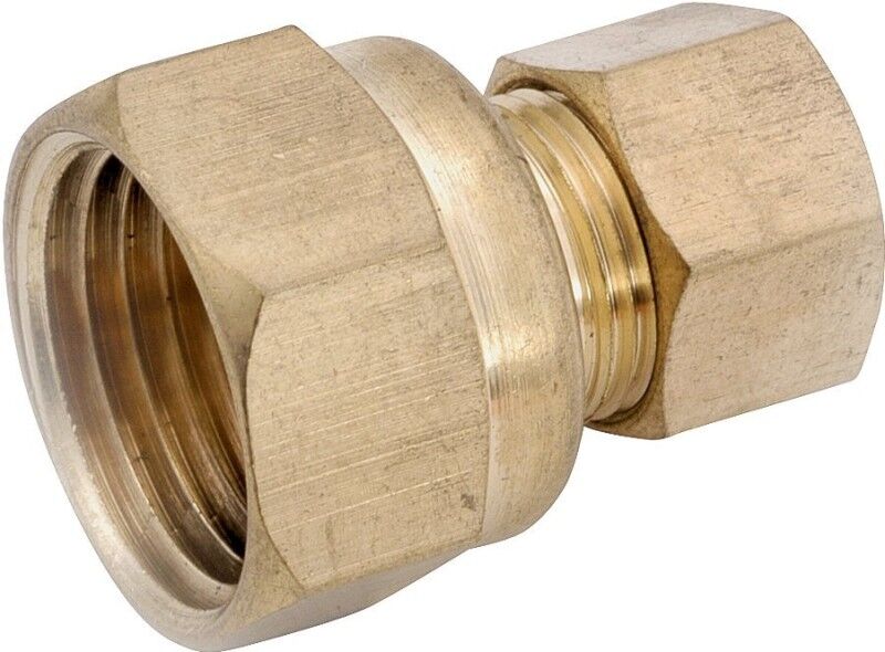 Anderson Metals Brass Pipe Connector, 1/4-In Comp x 1/4-In Female NPT