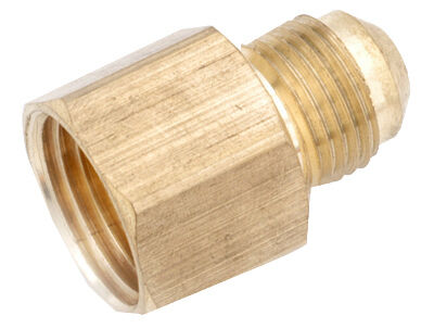 Anderson Metals Lead-Free Brass Flare Connector Pipe Fitting, 1/2-In Flare x 1/2-In FPT