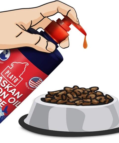 Plato Alaskan Salmon Oil Recipe Kibble Topper, 15.5-Oz