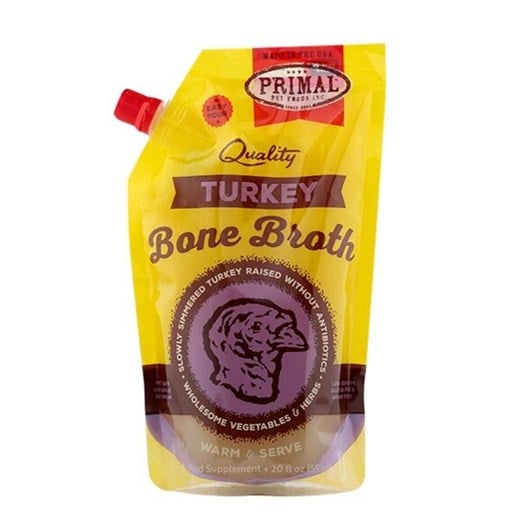 Primal Turkey Bone Broth Wet Dog Food, 20-Oz Container 