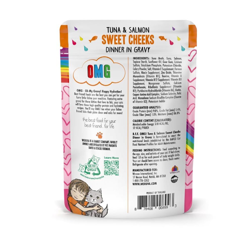 3oz Bff Sweet Cheek Grain Free Cat Pouch Wet Cat Food