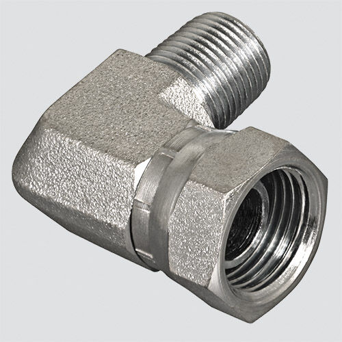 Style 1501 1 4 Male Pipe Thread x 1 4 Female Pipe Thread 90Â° Swivel Hydraulic Adapter (Packaged)