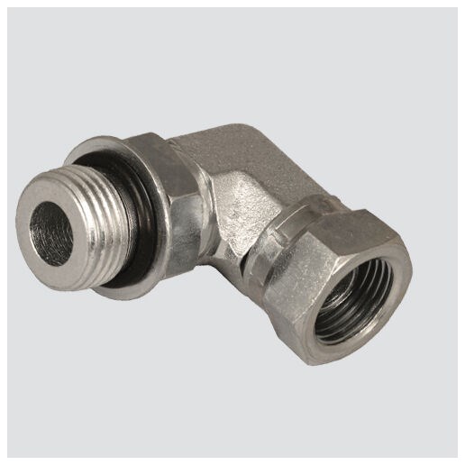 Style 6901 1/2" Male O-ring Boss x 1/2" Female Pipe Thread 90° Swivel Hydraulic Adapter (Packaged)