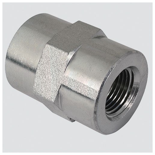 Style 5000 1/4" Female Pipe Thread x 1/4" Female Pipe Thread Hydraulic Adapter (Packaged)