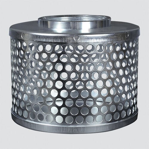 Apache Hose & Belting Plated Steel Round Hole Suction Strainer, 3-In