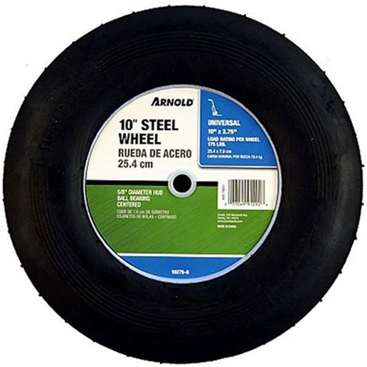 Arnold 10-Inch Ribbed Tread Steel Wheel