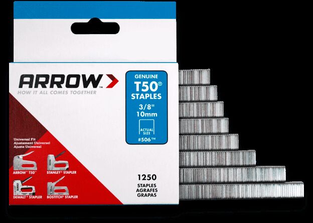 Arrow Heavy Duty 3/8-In Staples, 1250-Pk