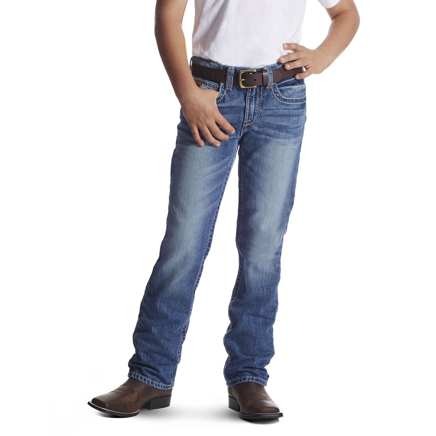 Ariat Boy's B5 Slim Charger Stackable Straight Leg Jean in Dakota