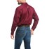 Men's Ariat Twill Classic Fit Shirt in Burgundy