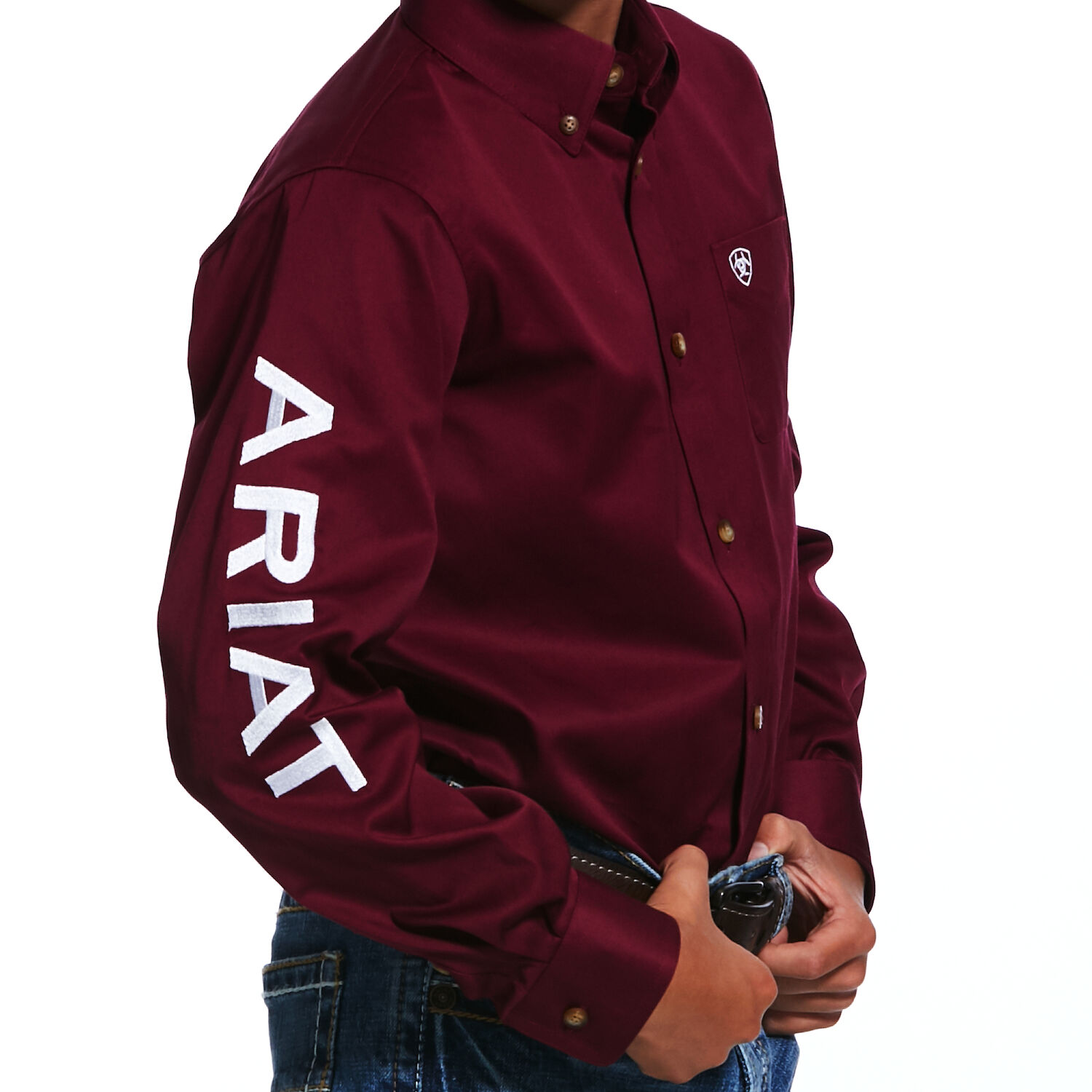 Ariat Boy's Team Logo Twill Classic Fit Shirt