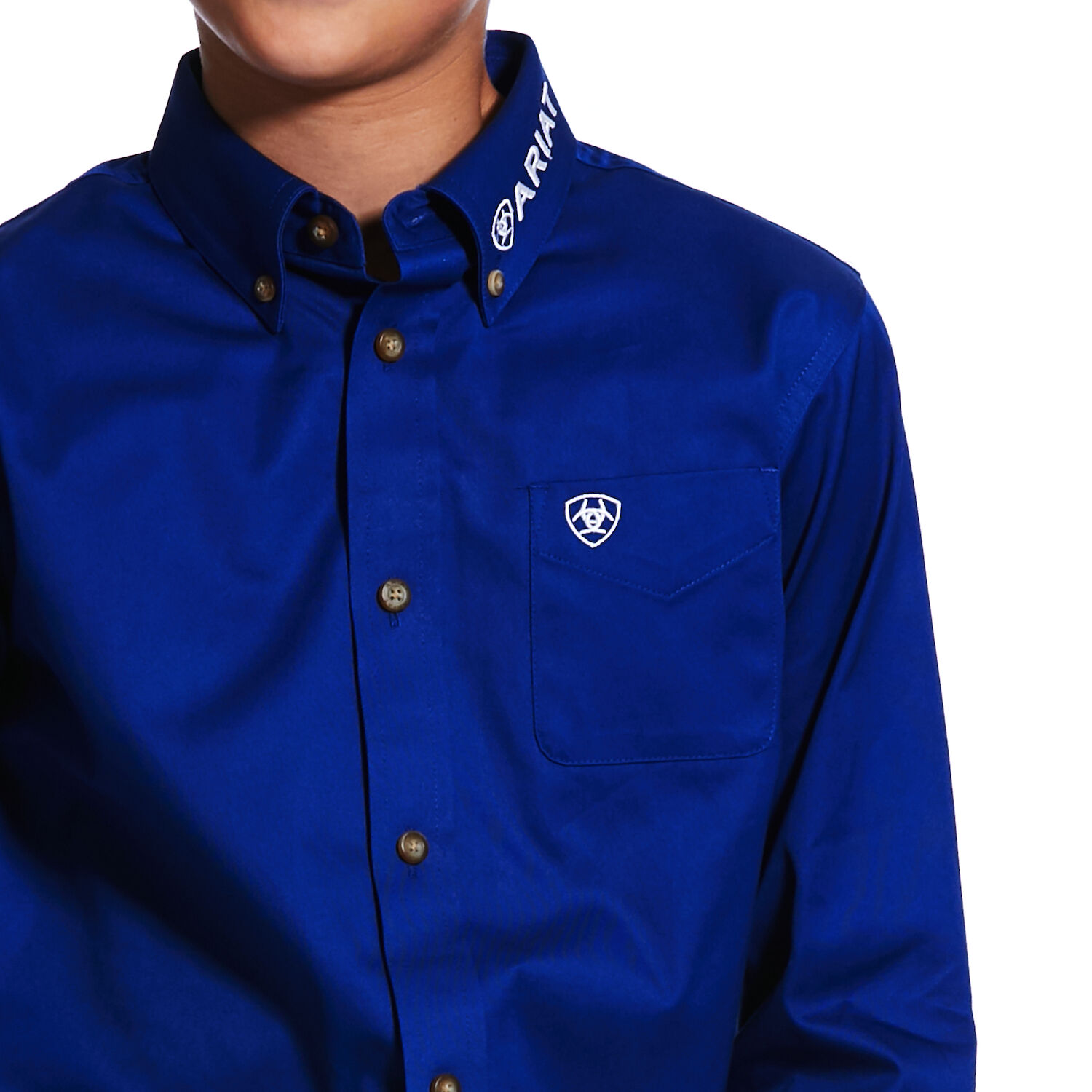 Ariat Boy's Team Logo Twill Classic Fit Shirt