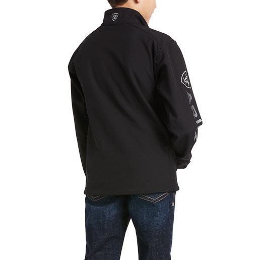 Ariat Boy's Logo 2.0 Softshell Jacket in Black/Silver