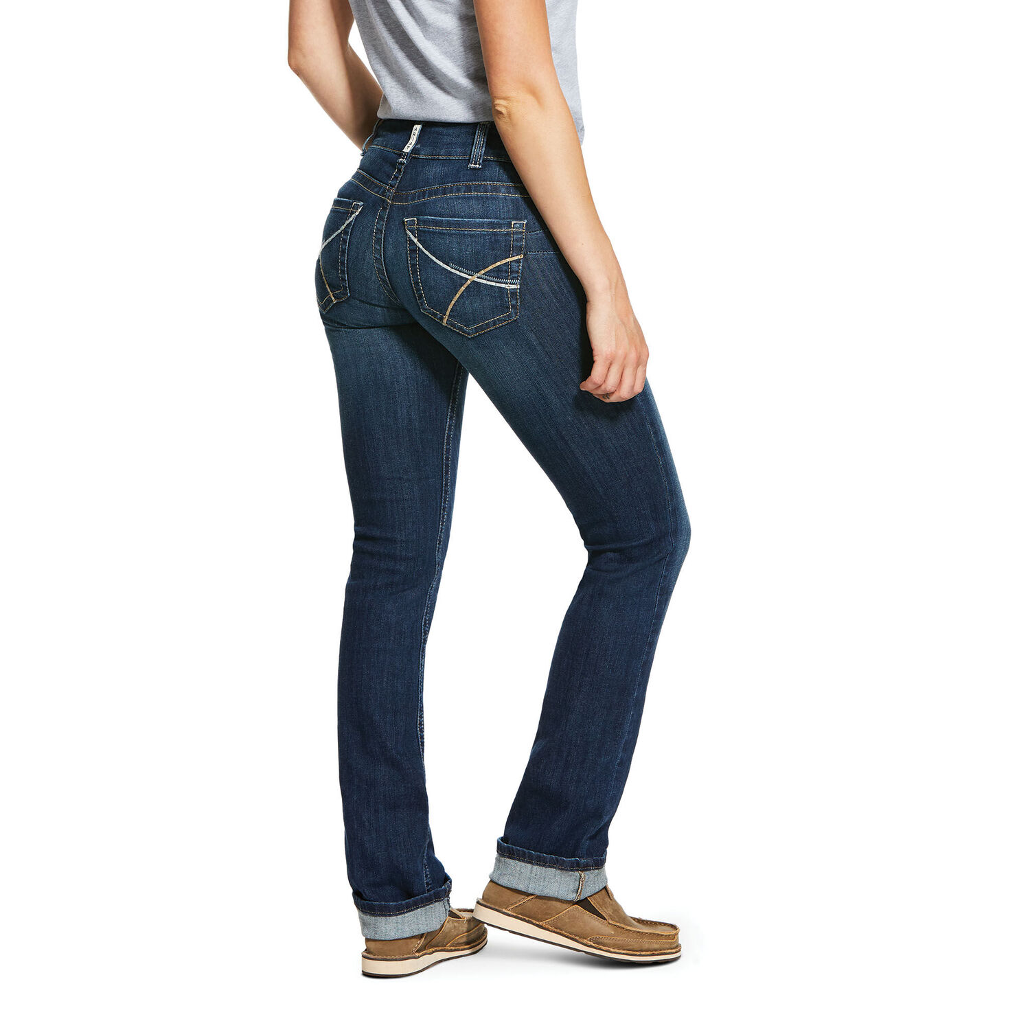 R.E.A.L. Mid Rise Stretch Rookie Stackable Straight Leg Jean