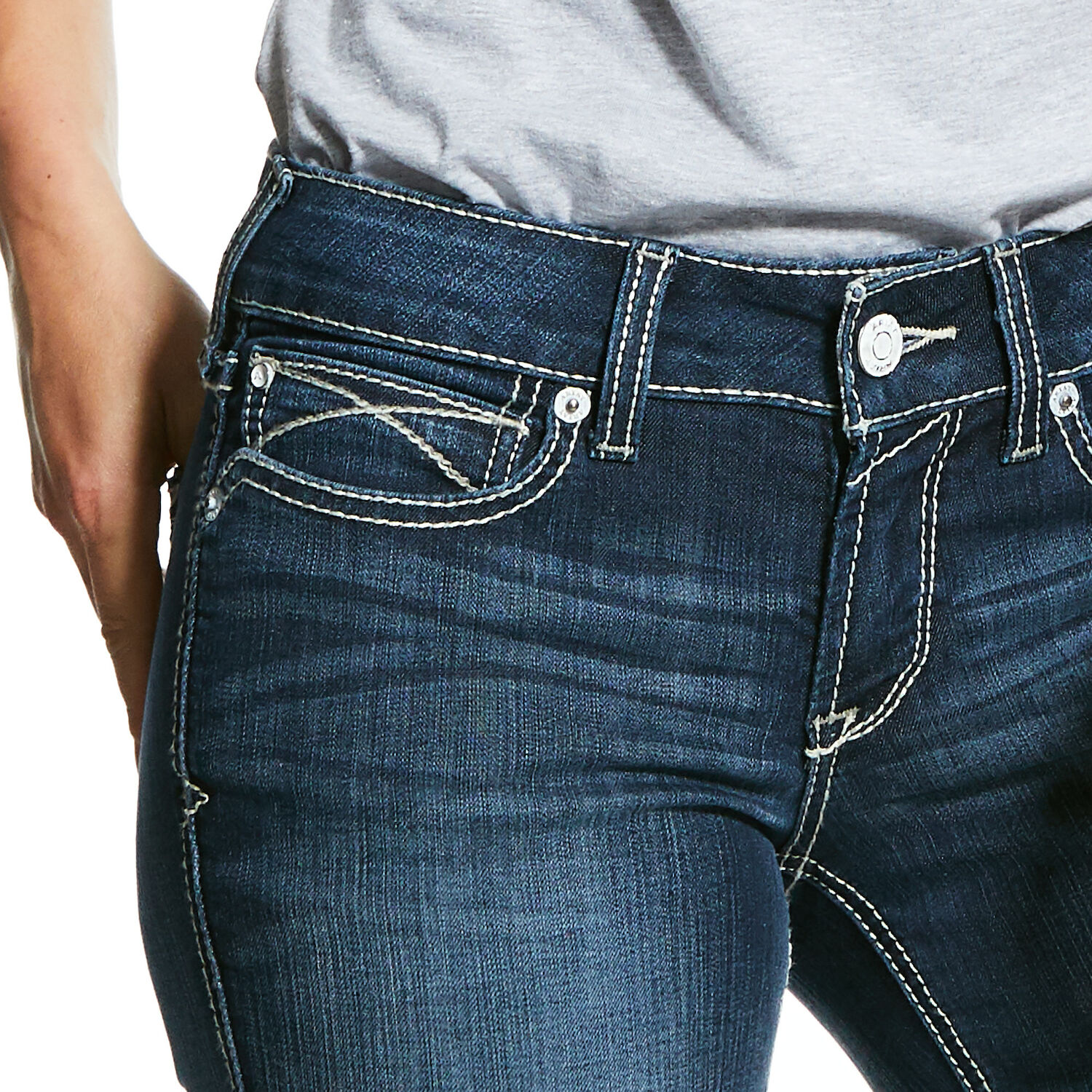 Ariat Women's R.E.A.L. Mid Rise Arrow Fit Stretch Shayla Bootcut Jean