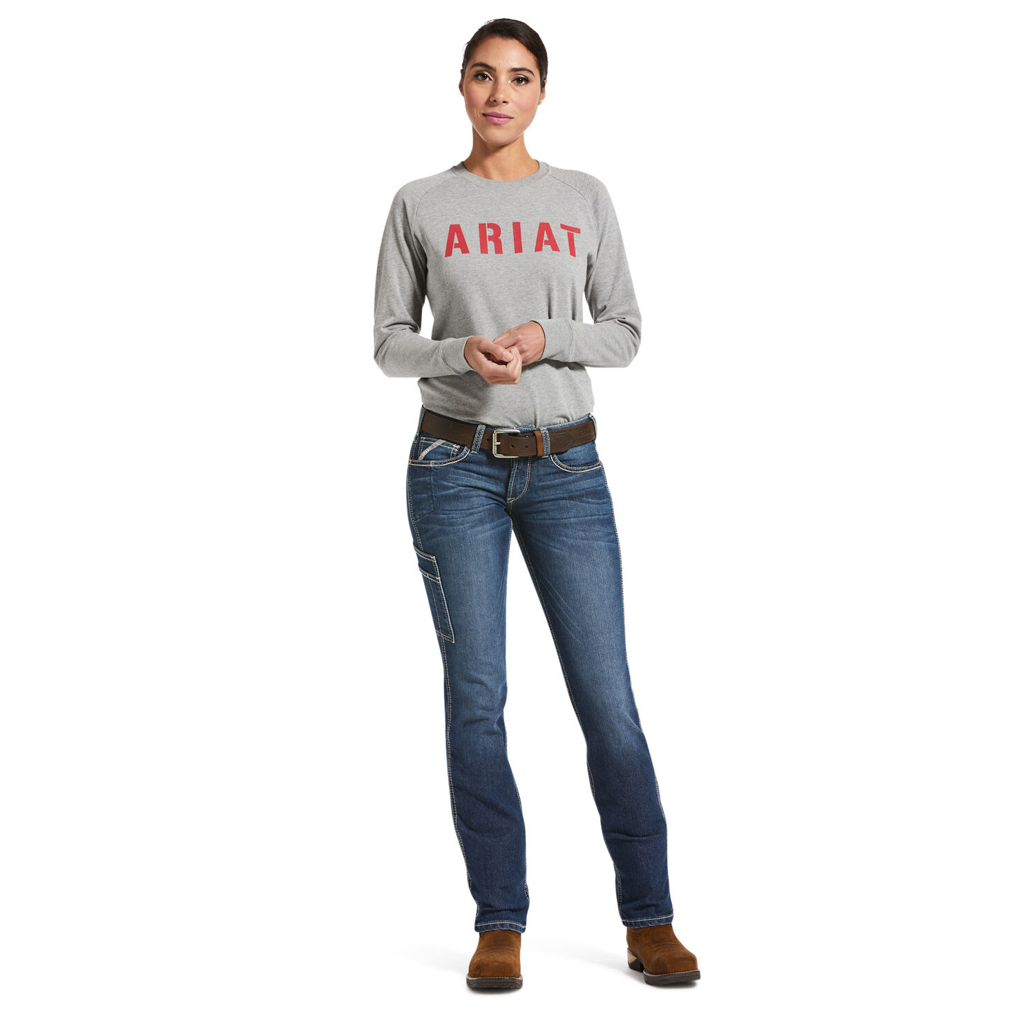 Women's Ariat Rebar DuraStretch Riveter Boot Cut Jean in Night Ride