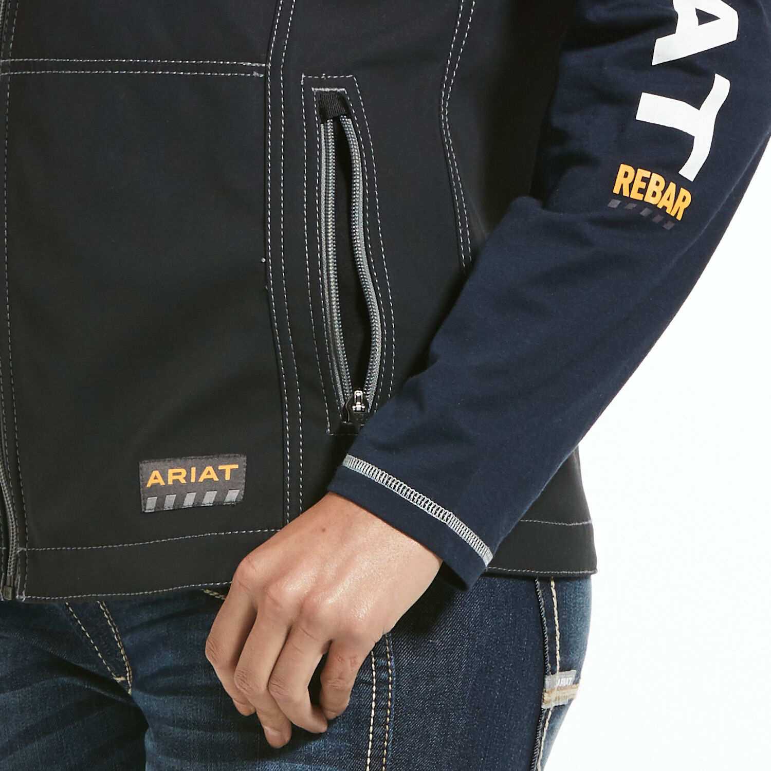 Women's Ariat Rebar Stretch Canvas Softshell Vest in Black