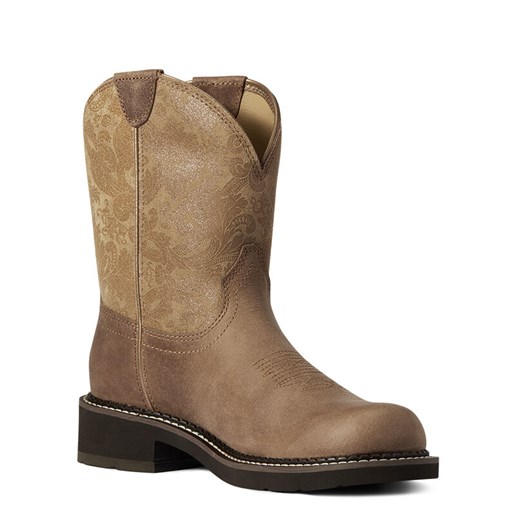 Women's Fatbaby Heritage Fay Western Boot in Tan Floral