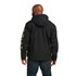 Men's Rebar Stretch Canvas Softshell Hooded Logo Jacket in Black