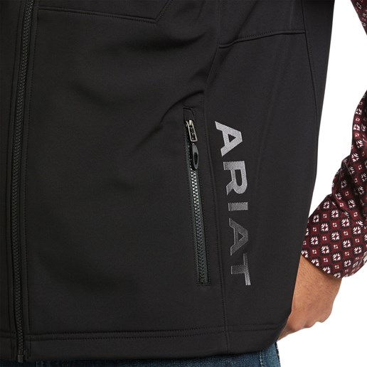 Ariat Men's Logo 2.0 Patriot Softshell Vest in Black