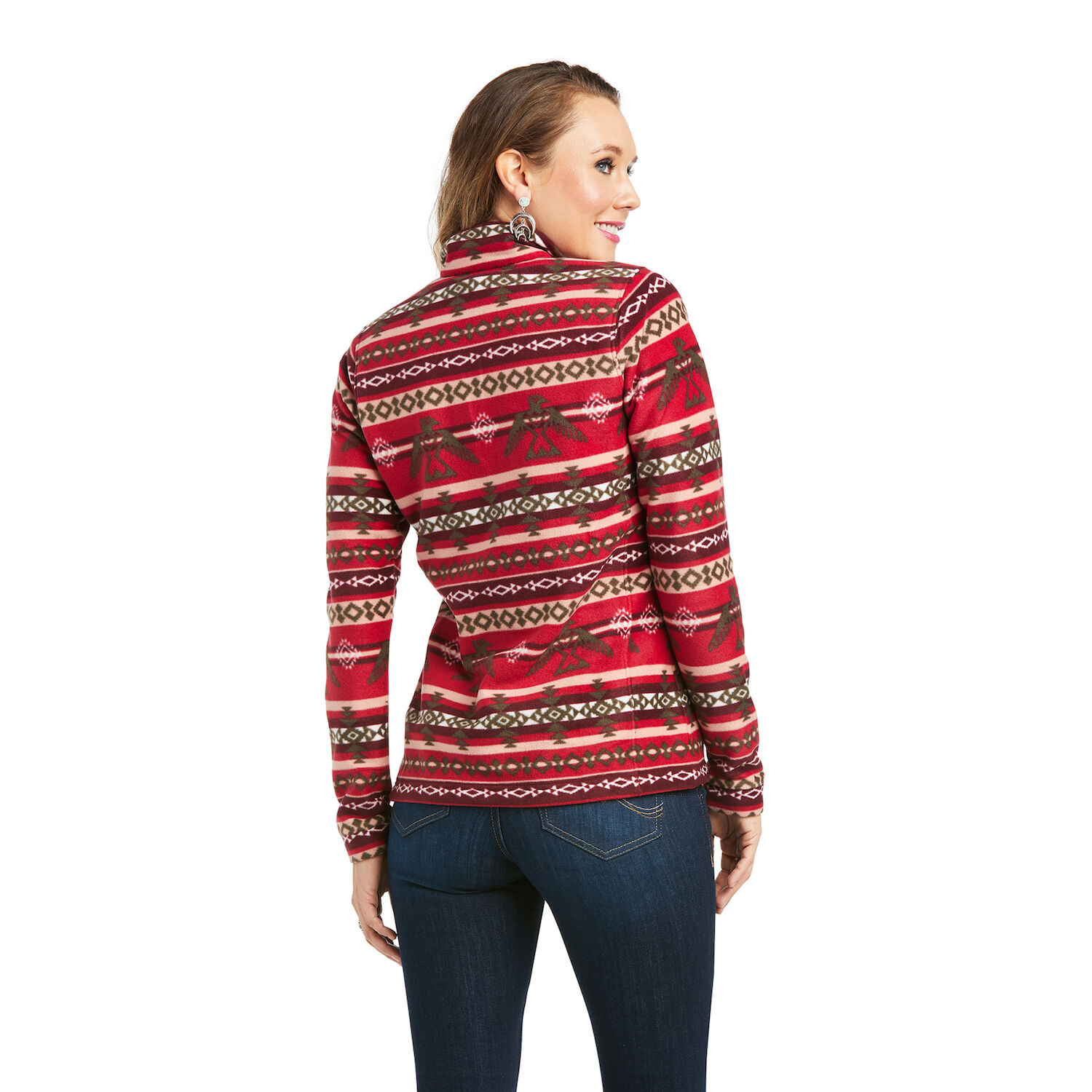 Ariat Women's Printed Fleece 1/4 Zip Sweatshirt