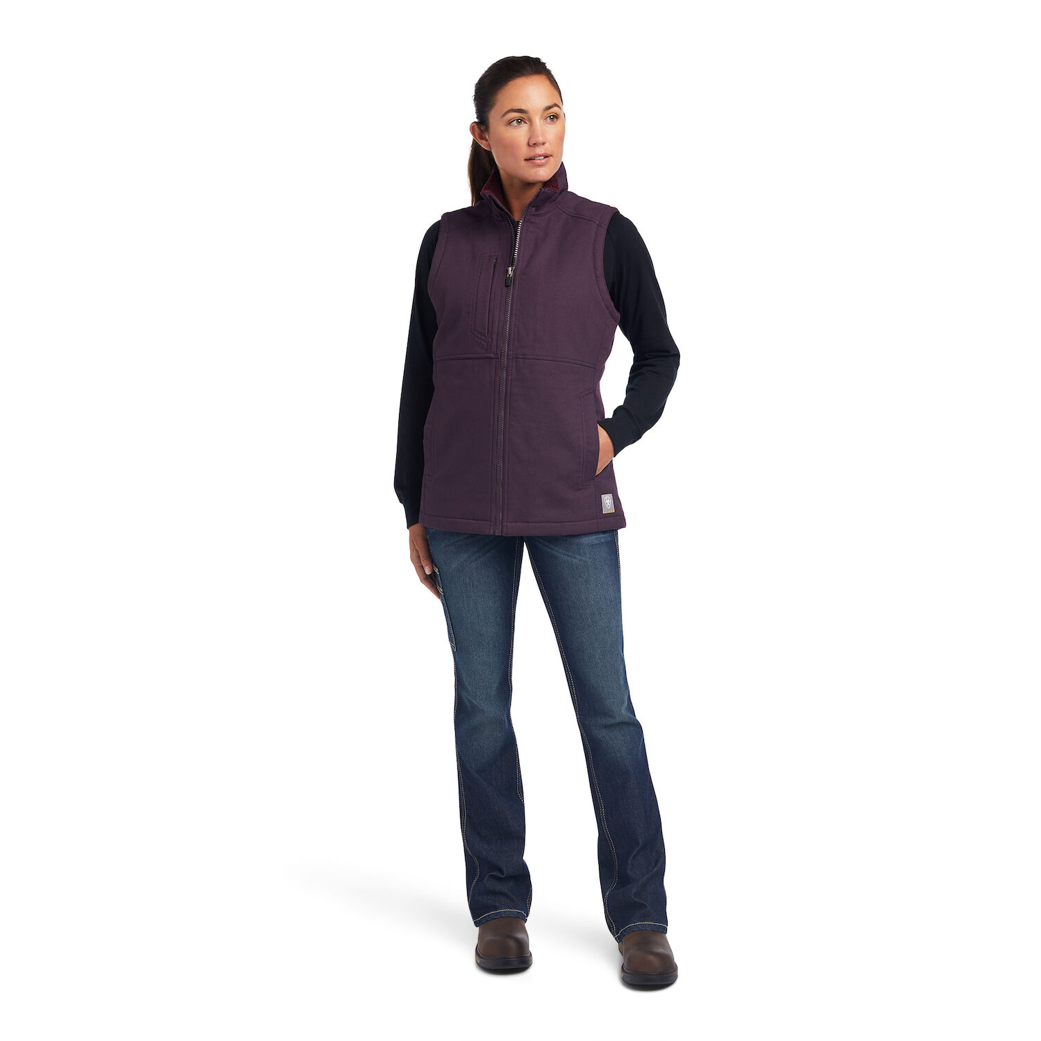 Ariat Women's Rebar DuraCanvas Insulated Vest in Plum Perfect