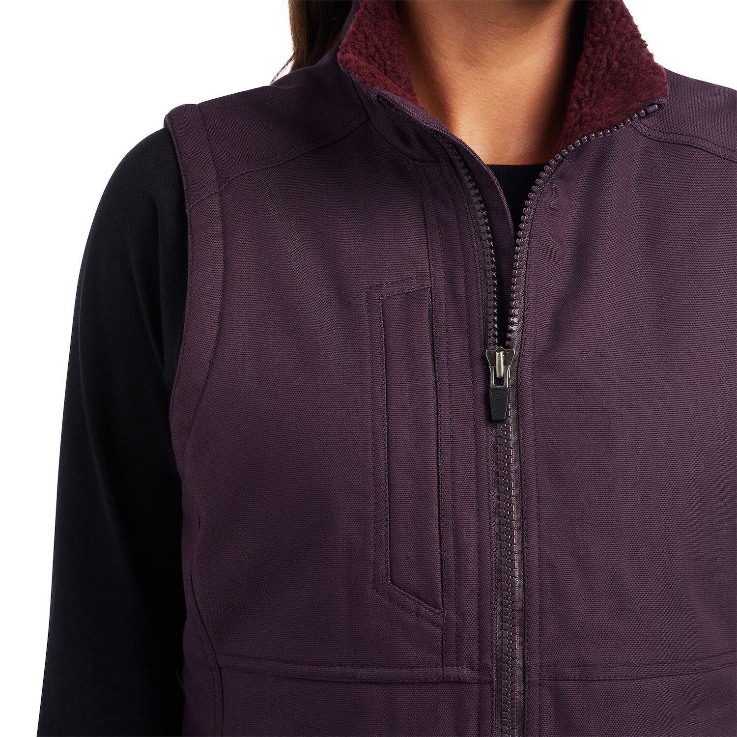 Ariat Women's Rebar DuraCanvas Insulated Vest in Plum Perfect