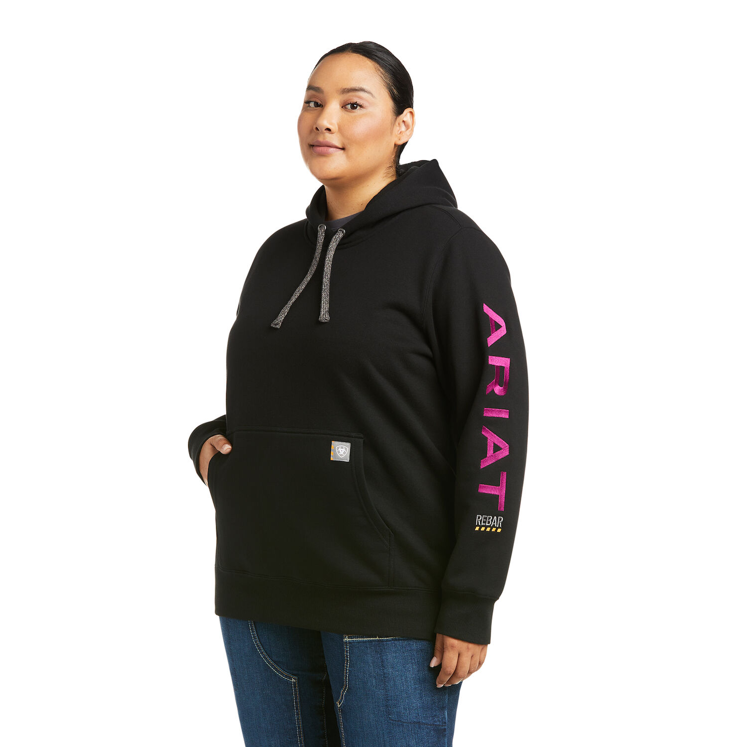 Women's Rebar Graphic Hoodie in Black