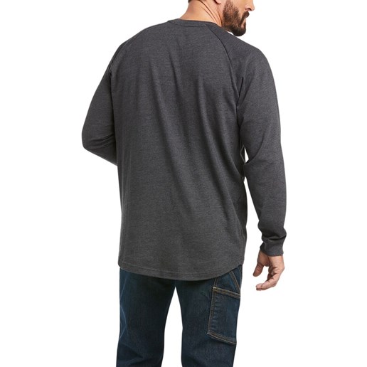 Men's Rebar Cotton Strong Graphic T-Shirt in Charcoal Heather