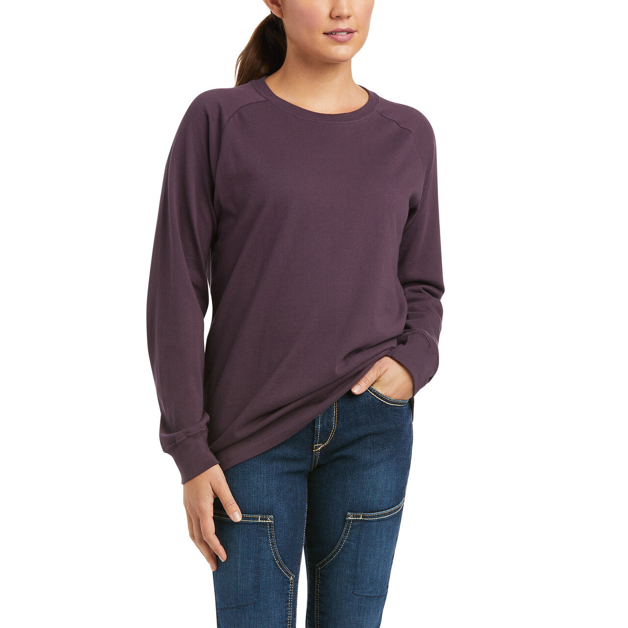 Ariat Women's Rebar CottonStrong Brand Flag T-Shirt