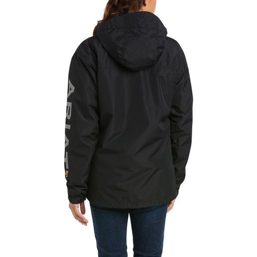 Women's Rebar Stormshell Logo Waterproof Jacket in Black