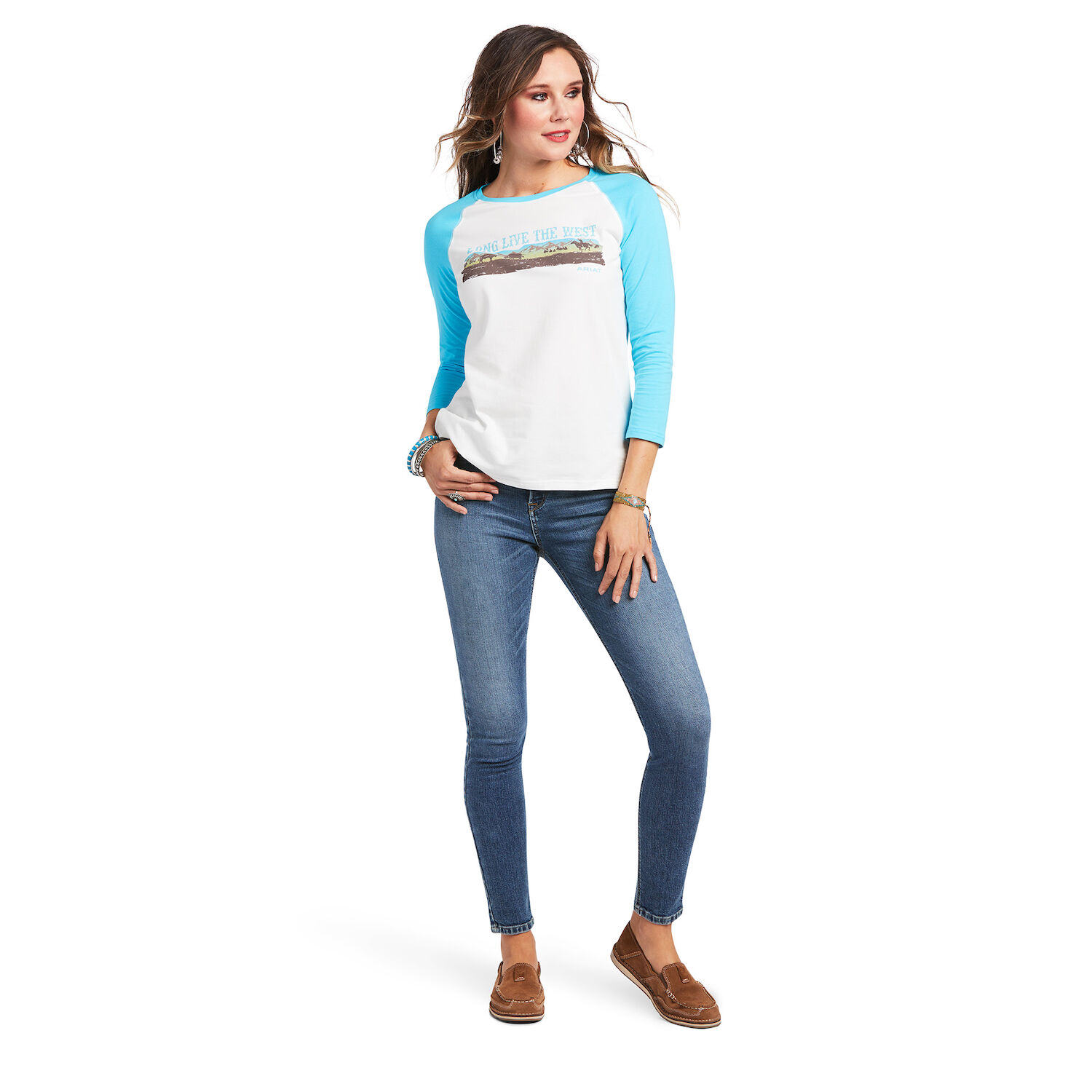 Ariat Women's R.E.A.L. Long Live Baseball Tee