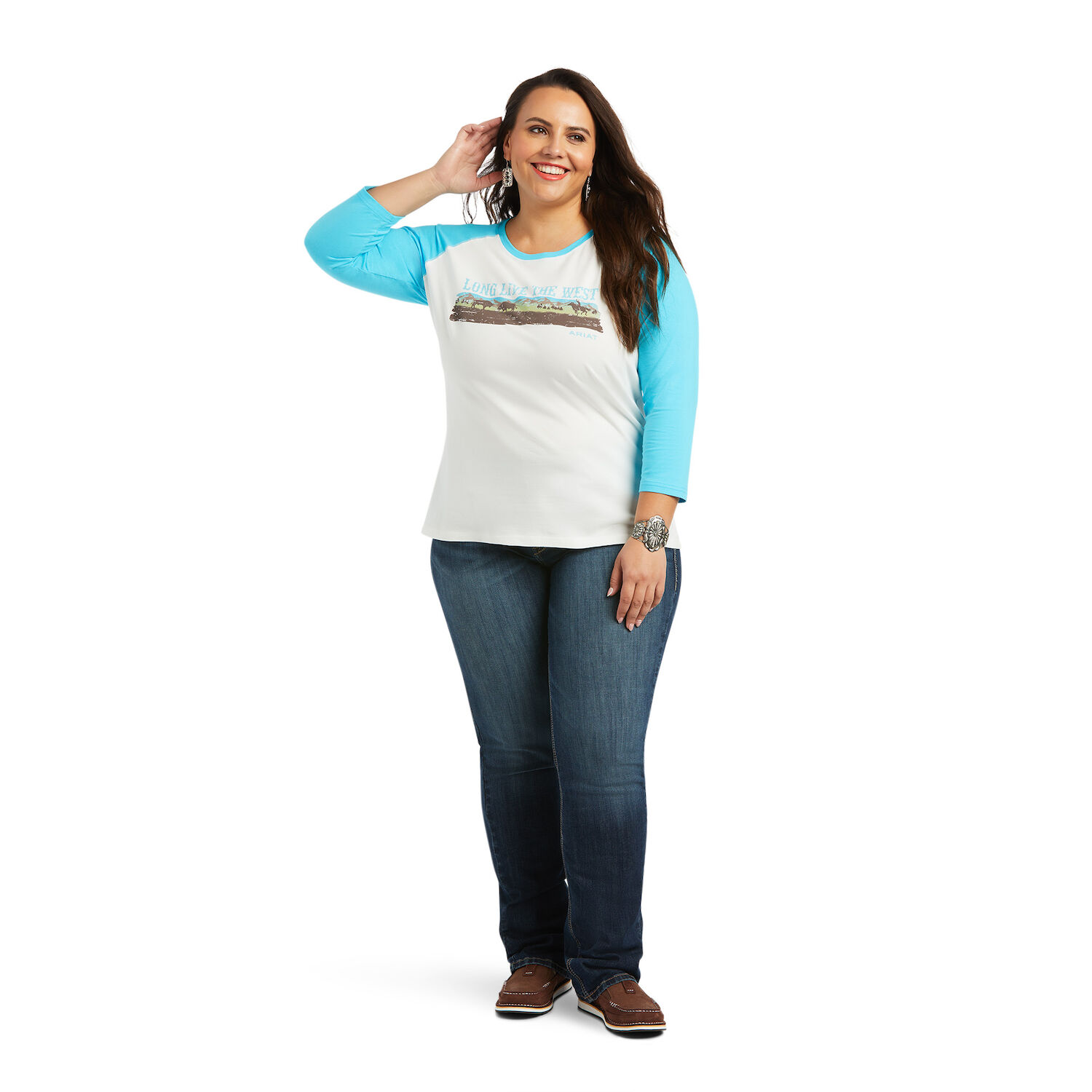 Ariat Women's R.E.A.L. Long Live Baseball Tee