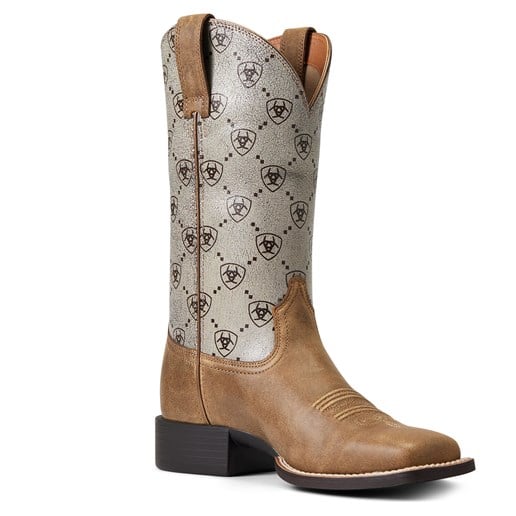 Women's Round Up Wide Square Toe Western Boot
