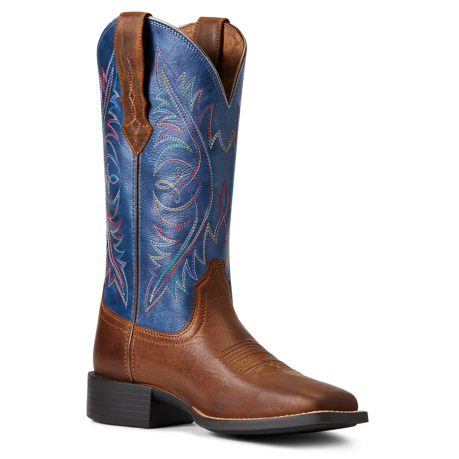Women's Round Up Wide Square Toe Stretchfit Western Boot