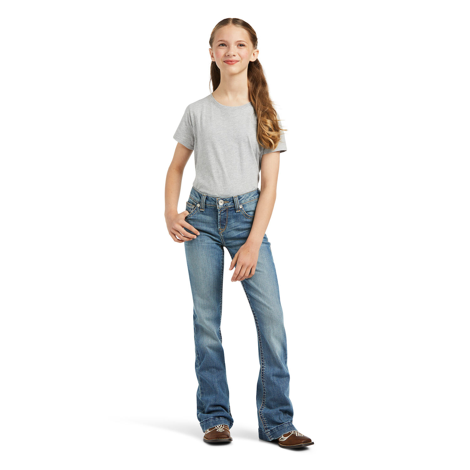 Ariat Girl's R.E.A.L. Allessandra Wide Leg Jean